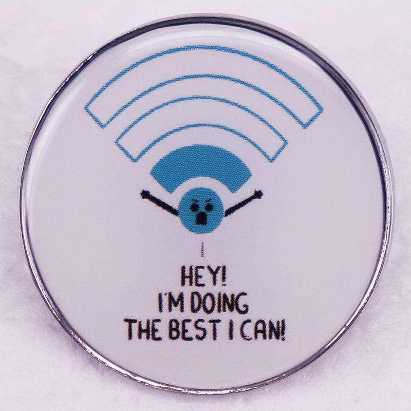 Brooch Fun Cartoon Signal Spoof Badge Accessory