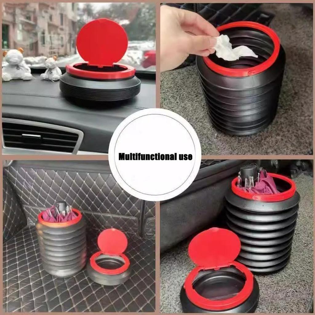 Car Trash Can Foldable Mini Garbage Bin Magic Storage Bucket for Vehicle Portable Retractable Umbrella Holder