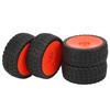 4 PCS RC Tires Anti Skid Wear Resistant Remote Control Car Rubber Wheel Tires Set for 1 10 RC Sports Car Red