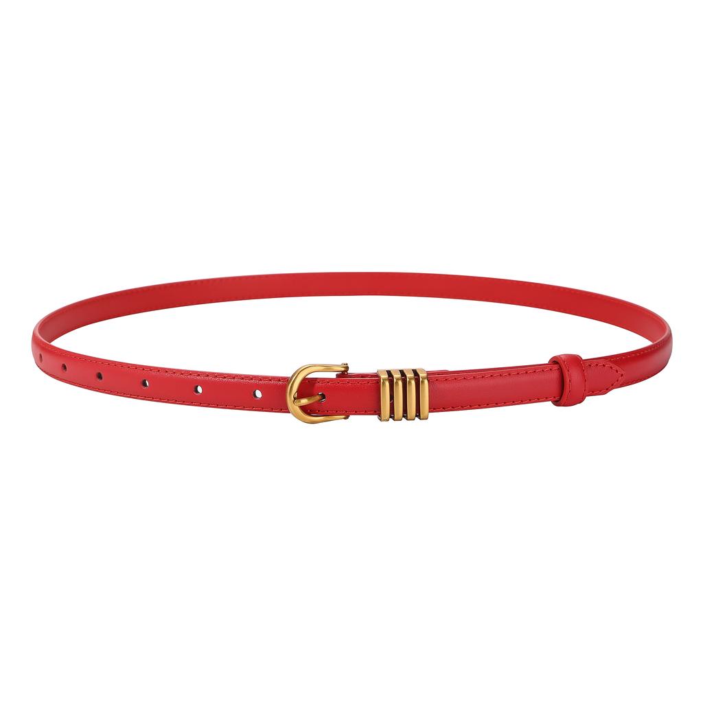 New 2026 Women Belt Fashion Skinny Thin Belts with Metal Buckle Ladies Vintage Waistband for Dress Jeans