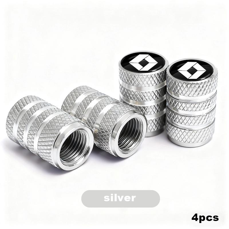 4pcs Car Tire Valve Stems Cap Aluminum Tyre Wheel Stem Air Valve Cover Airdust For Renault Clio Laguna 2 Megane 2 3 Duster Logan asd2