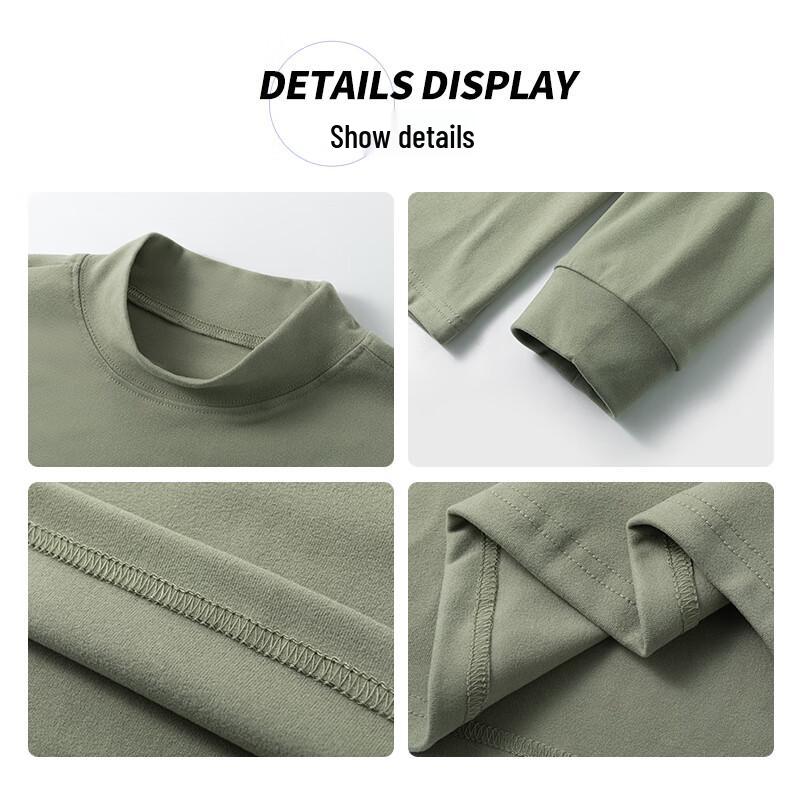 Wassup Sohot Men's Heavyweight Thermal Long-Sleeve Crew Neck T-Shirt