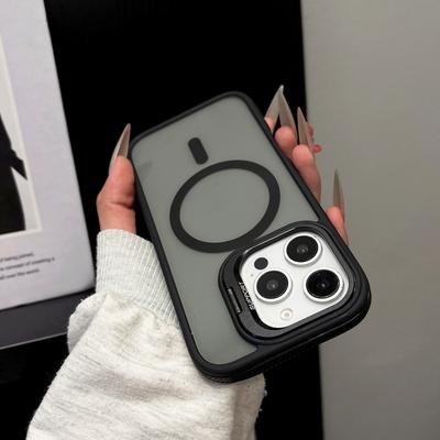 Luxusní magnetický průhledný držák chrániče objektivu pouzdro pro iPhone 16 15 14 Plus 13 12 11 Pro Max kryt pro bezdrátové nabíjení Magsafe