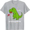 I Am Unstoppable T-Rex  Dino Cool Cute Humor Funny T-Shirt Tshirts Tops Tees New Design Cotton Hip Hop Gift Men's