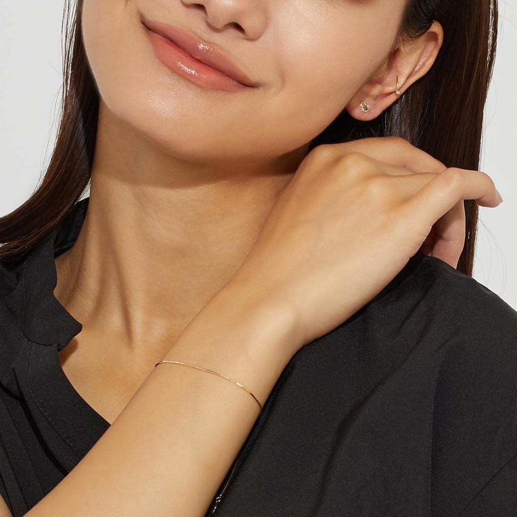 Lala Christie 18K Gold Snake Chain Width Weight Length Bracelet, 0.69-0.75mm, 1.3g, 18cm, Lb97-0005-yg