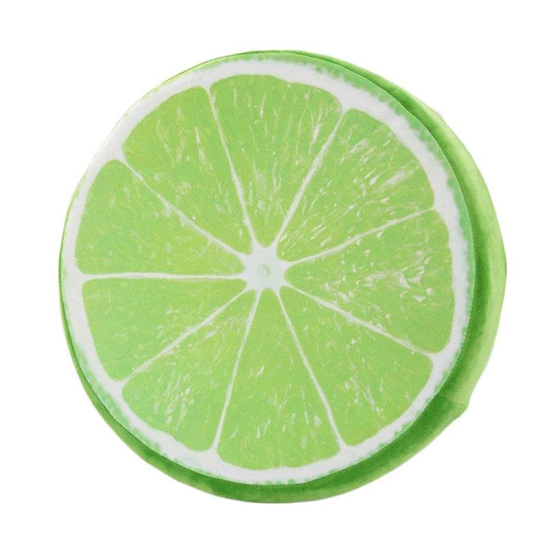 

16 Fruit Design Couch Chair Pillow With Removable Cover And Soft Cushion Kaffir Lime-33cm,33*33cm/13*13inch