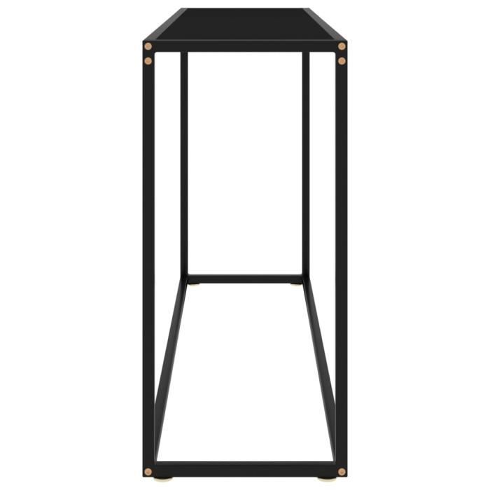 VidaXL Console Table Black, 120x35x75 Cm Tempered Glass
