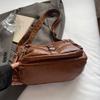 Women's Crossbody Bag Vintage Soft Leather Mother Bag Commuter Multi-Pocket Shoulder Bag