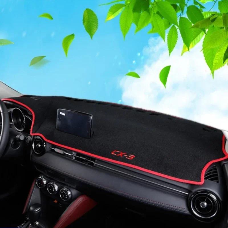 Car Dashboard Cover Dash Mat For Mazda CX-3 2015 2016 2017 2018 2019 Sun Shade Pad Instrument Panel Carpets Trim car Accessories