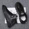 Chunky Casual Board Shoe Breathable Work Sneakers Man Spring Autumn Lace Up Black Leisure Vulcanize Shoes for Men Deals Size 40