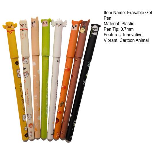Carine Penne Cancellabili Animali dei Cartoni Animati Penne Gel 0.7mm Inchiostro Penna Scrittura Fluida per Adulti Bambini Scrittura Calligrafia Prendere Appunti