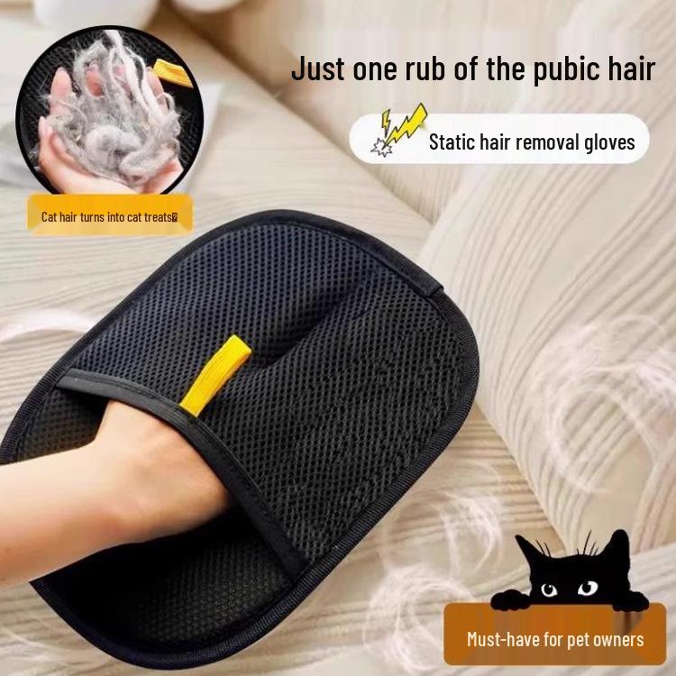 Bilateral Pet Hair Removal Gloves for Cats & Dogs - Lint and Fur Cleaning Tool