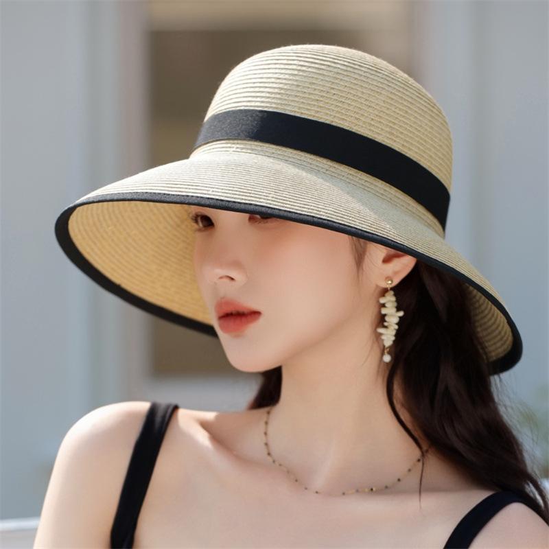 Sun Hat Children's Summer New Big Brim Straw Hat Travel Seaside Sunscreen Beach Hat Versatile Straw Sun Hat
