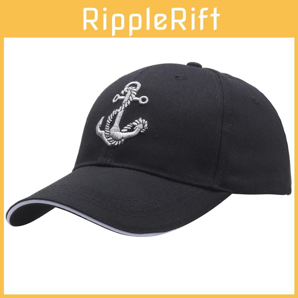 Stylish Men Women Baseball Hat With Embroidered Sailor Anchor For Outdoor Activities