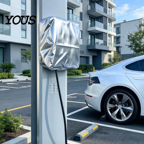 Anti Fouling Charging Point Protector Car Station Dust Cover, Universal Waterproof Oxford Cloth Protective Ev Cover Shield, Drawstring Design