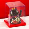 Gatto Portafortuna Solare Che Saluta Automaticamente Gatto Ricco Decorazione Desktop Casa Bancone Cassa Ornamento per Auto