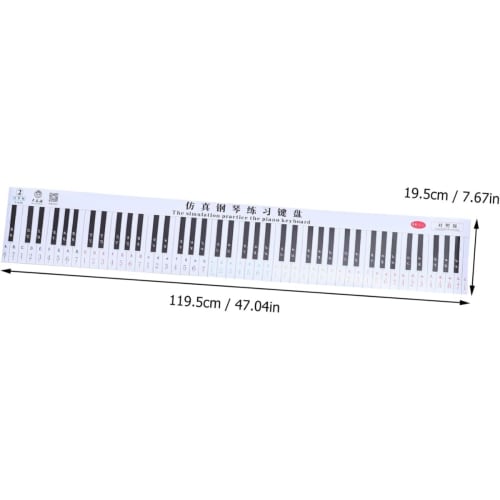 88-Key Paper Piano Keyboard Finger Simulation Practice Guide, Folding Teaching Note Chart, Portable Waterproof Electronic Piano Exercise Cardboard for