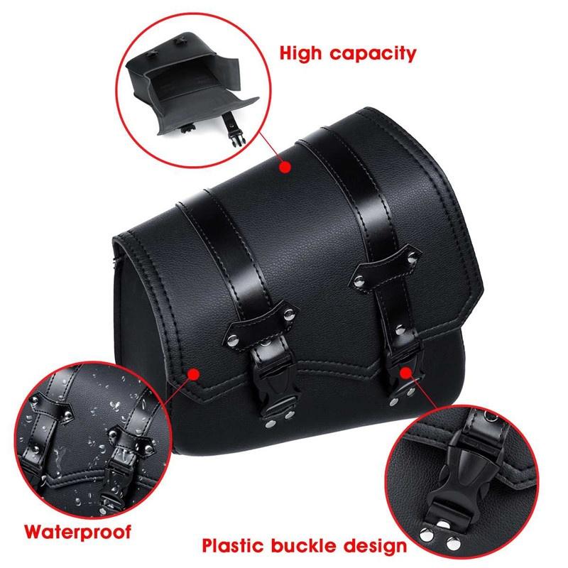 Motorcycle Side Bag Hanging Bags Tool Bag with Water Bottle Bag Motorcycle Swingarm Bag for Harlley