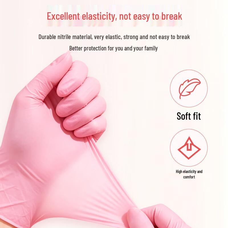 IncoCare Chibi Maruko-chan Pink Nitrile Disposable Gloves