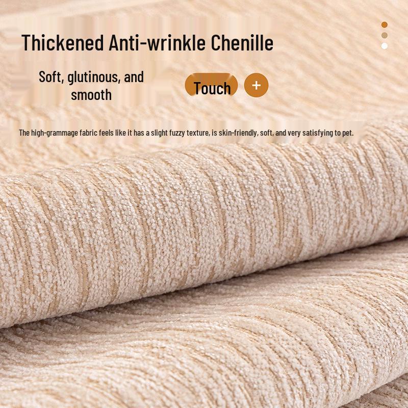 Luxurious Irregular Chenille Sofa Cushion - Non-Slip, All-Season, Universal 2026 Design