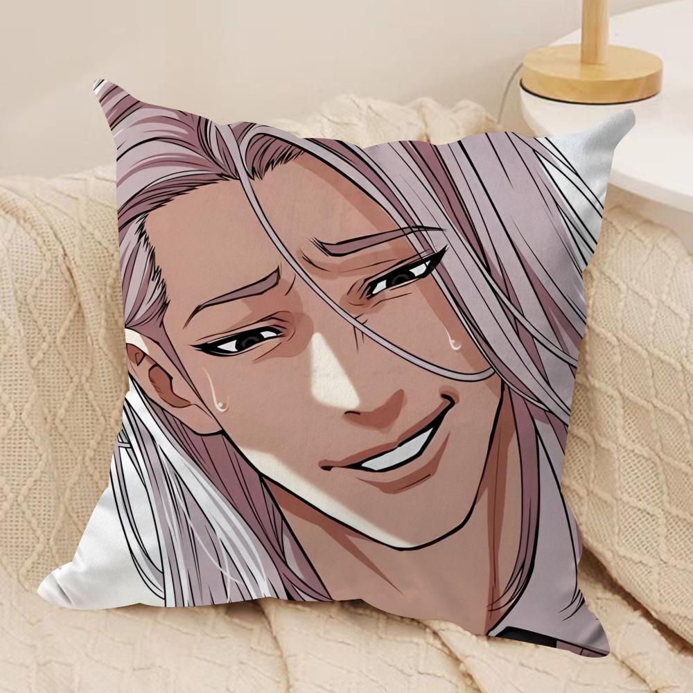 Korea Anime L-Lookism Cushion Cover Soft Plush Fabric Double-Sided Printed Sofa Cushion Cover For All Seasons Home Decor Gift