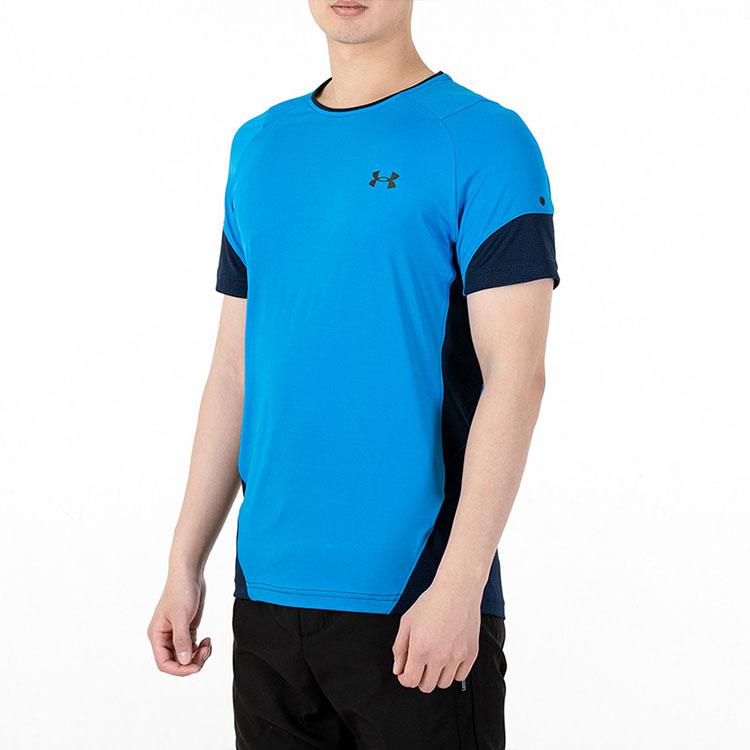 Under Armour RUSH T Shirt Men's Blue 1356796-436