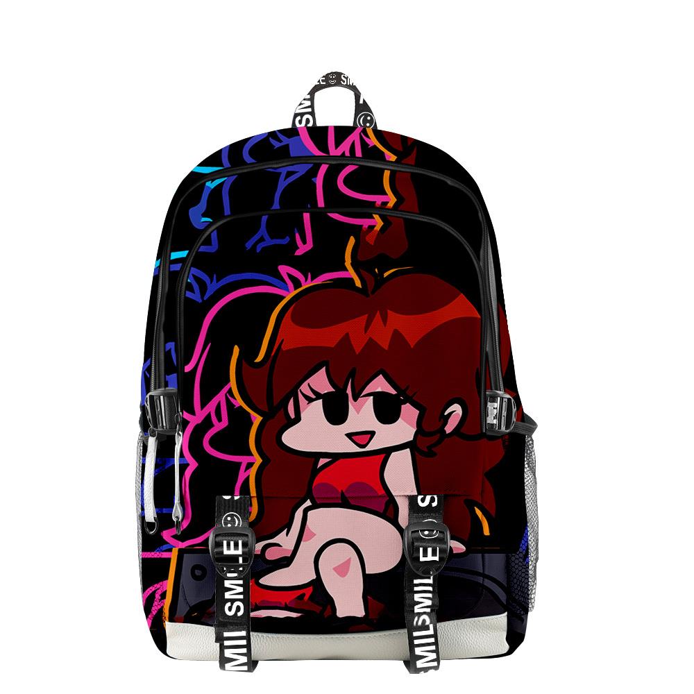 Cartoon Youthful School Bags Unisex Friday Night Funkin Travel Bags 3D Print Oxford Waterproof Notebook multifunction Backpacks