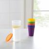 6 Oz Stackable Juice Tumblers In Assorted Colors | Set Of 8 Kids Drinking Cups By Happon | Reusable, BPA-free, Dishwasher Safe