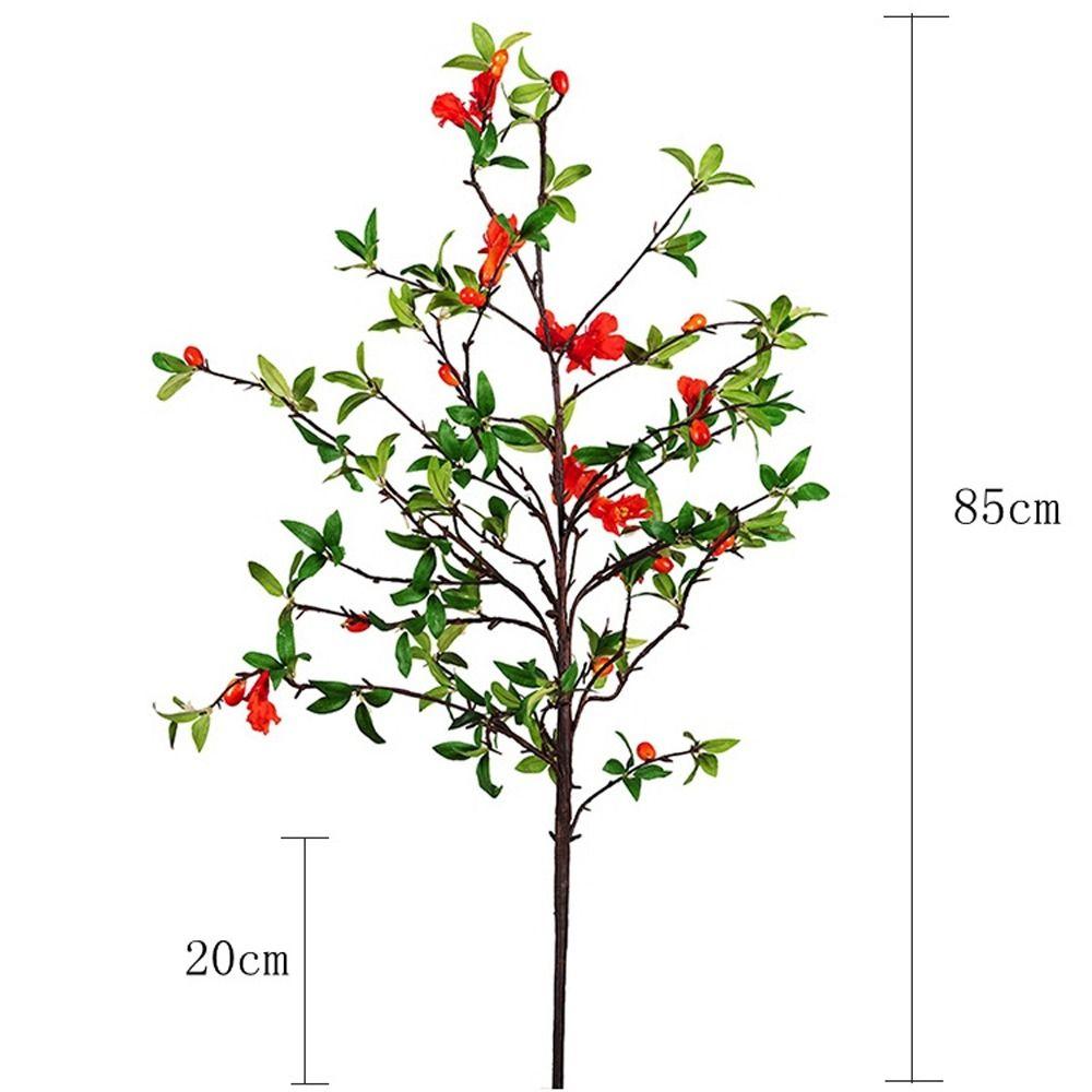 Realistic Pomegranate Flower Branches 85cm Fake Flower  Wedding Party Decor