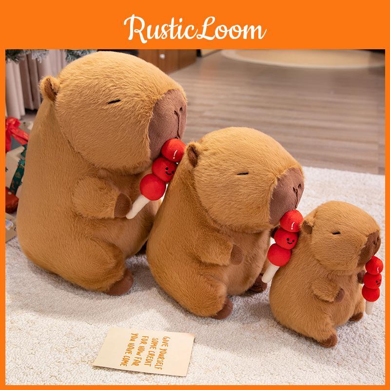 Scarf Wear Capybara Cartoon Plush Dolls Childrens Gifts Toys Home Decoration