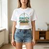 Ashgabat City Landscape Graphic T Shirt Travel Souvenir Badge Print Unisex Soft Cotton Crew Neck Short Sleeve Casual Top