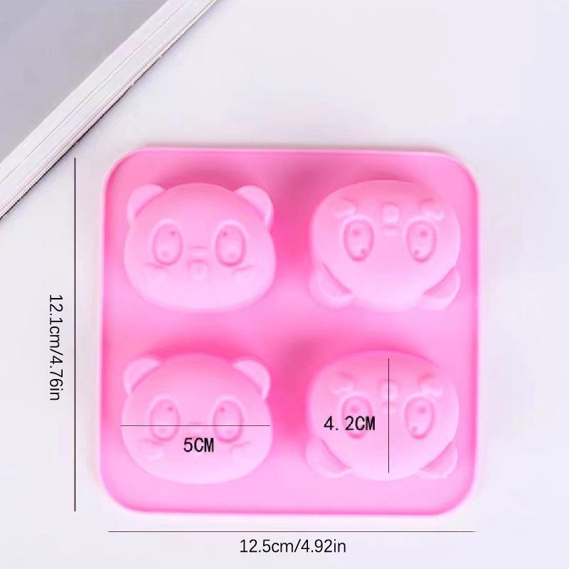 3D Cute Panda Silicone Molds Chocolate Candy Mold DIY Bear Cupcake Topper Fondant Cake Decorating Tools Soap Clay Moulds