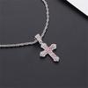 Classic Zircon Cross Necklace Iced Out Hip Hop for Men and Women Bling Pendant Punk Jewelry Gifts