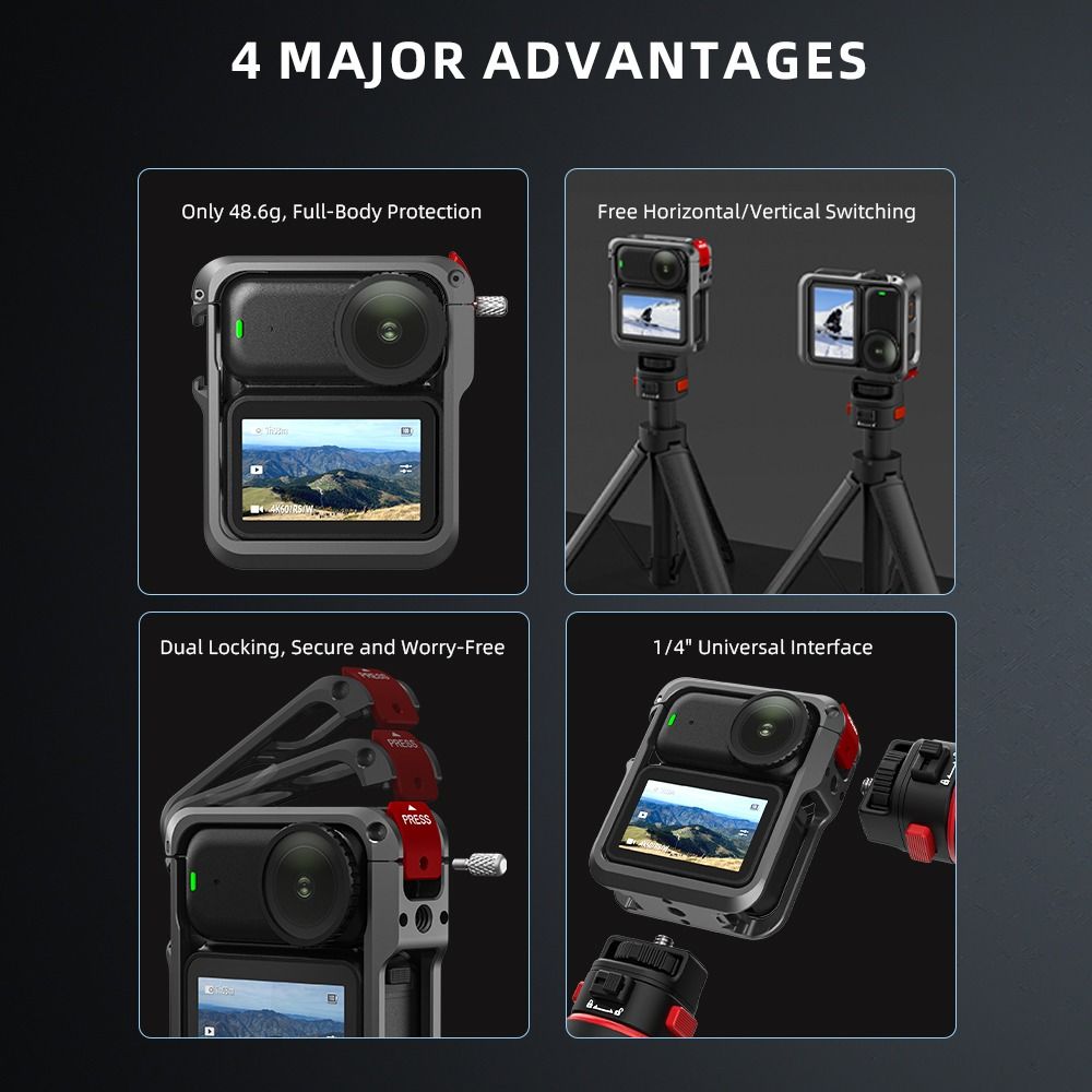 Quick Release Metal Rabbit Cage Expansion Protection for DJI Osmo Nano Action Camera Accessories