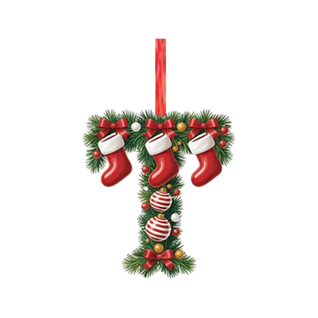 2D Christmas Decoration Pendant Christmas Tree Tag Theme Party Crafts Ornament