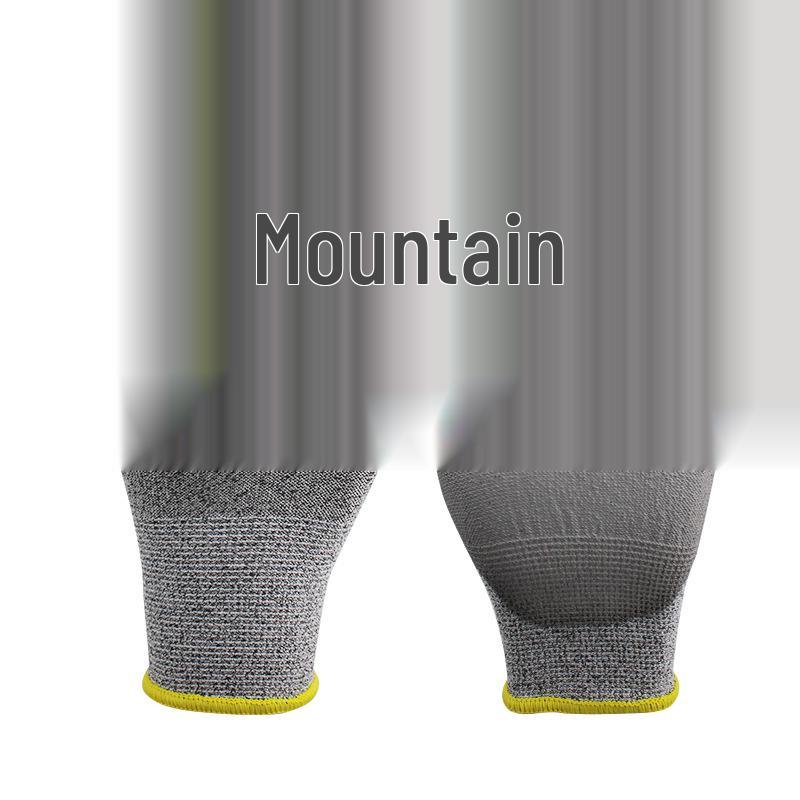 Level 5 Cut-Resistant PU Coated Industrial Gloves - Non-Slip, Wear-Resistant, Cut-Proof Safety Gear