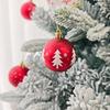 46Pcs Christmas Tree Ornaments Set Red Green White Snowflake Candy Cane Painted Baubles Holiday Home Decor