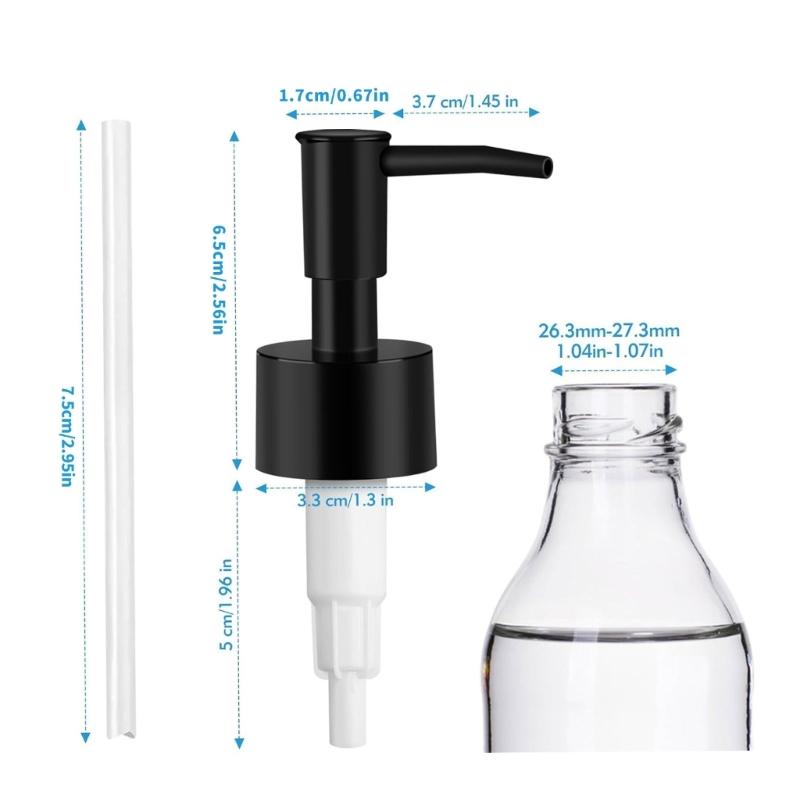 Reusable Soap Pump Heads Easy Installation Soap Dispenser Pump Plastic Texture Suitable for Various Neck Size Bottles