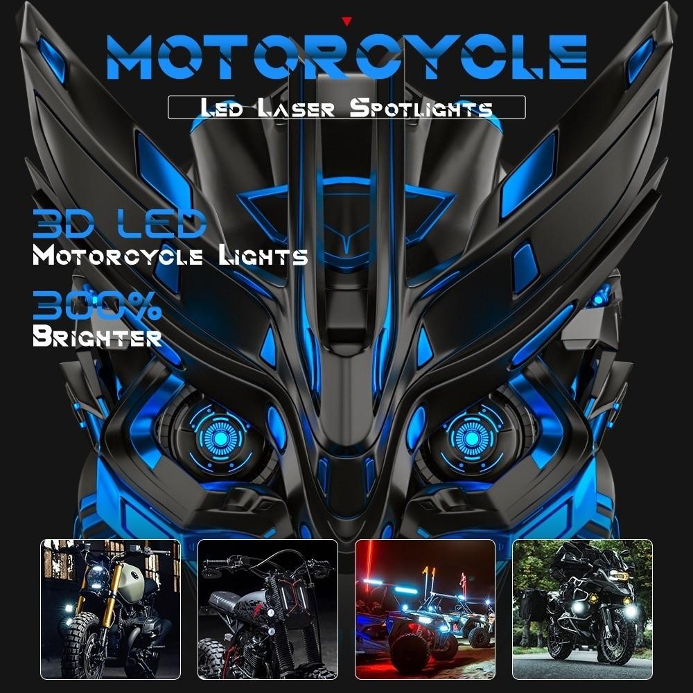 Waterproof Motorcycle Spotlight Two-Color Automotive Headlamps Fog Spotlights Fog Conditions