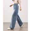 TERRE BLEUE Damen High-Waist Lockere Wide-Leg Jeans