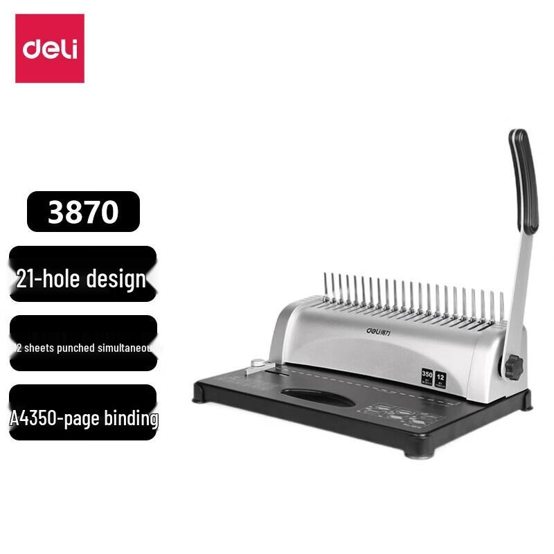 Deli 3870 Manual Comb Binding Machine