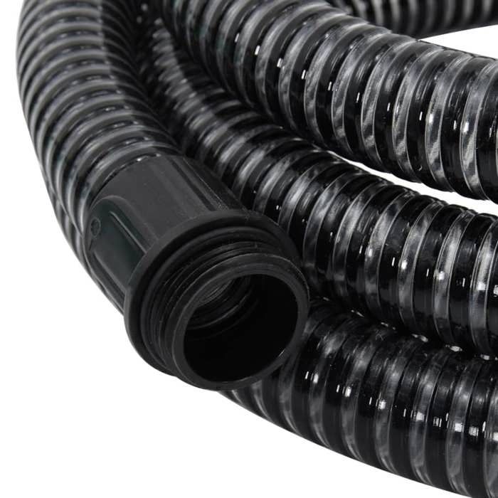 VidaXL Tuyau d'aspiration avec raccords en laiton noir 1,1" 3 m PVC 151054