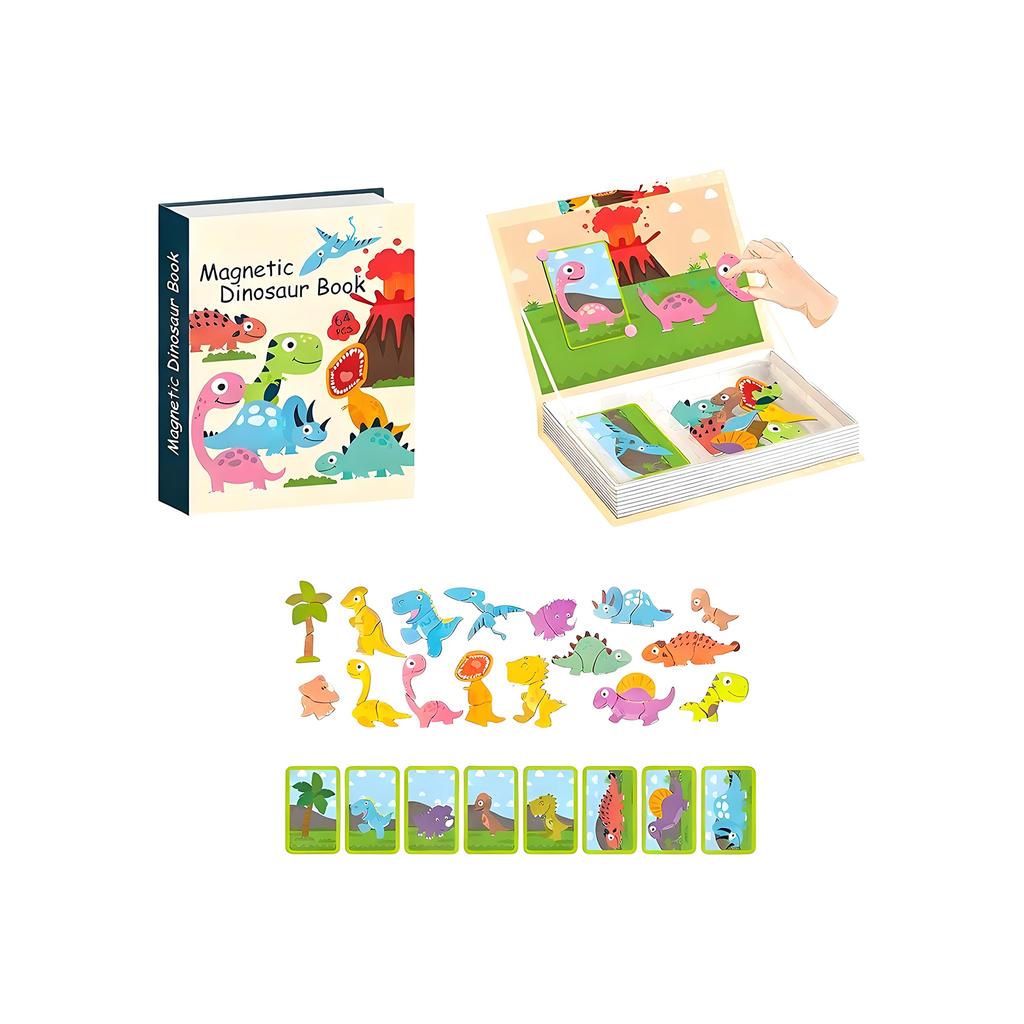 8 Styles DIY Educational Magnetic Puzzle Book For Babies And Toddlers, Magnetic Stickers, Early Education Toy, Gift