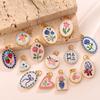 Fashion Enamel Round Brand Pendant Mama Strawberry Love Shape Exquisite Small Pendant