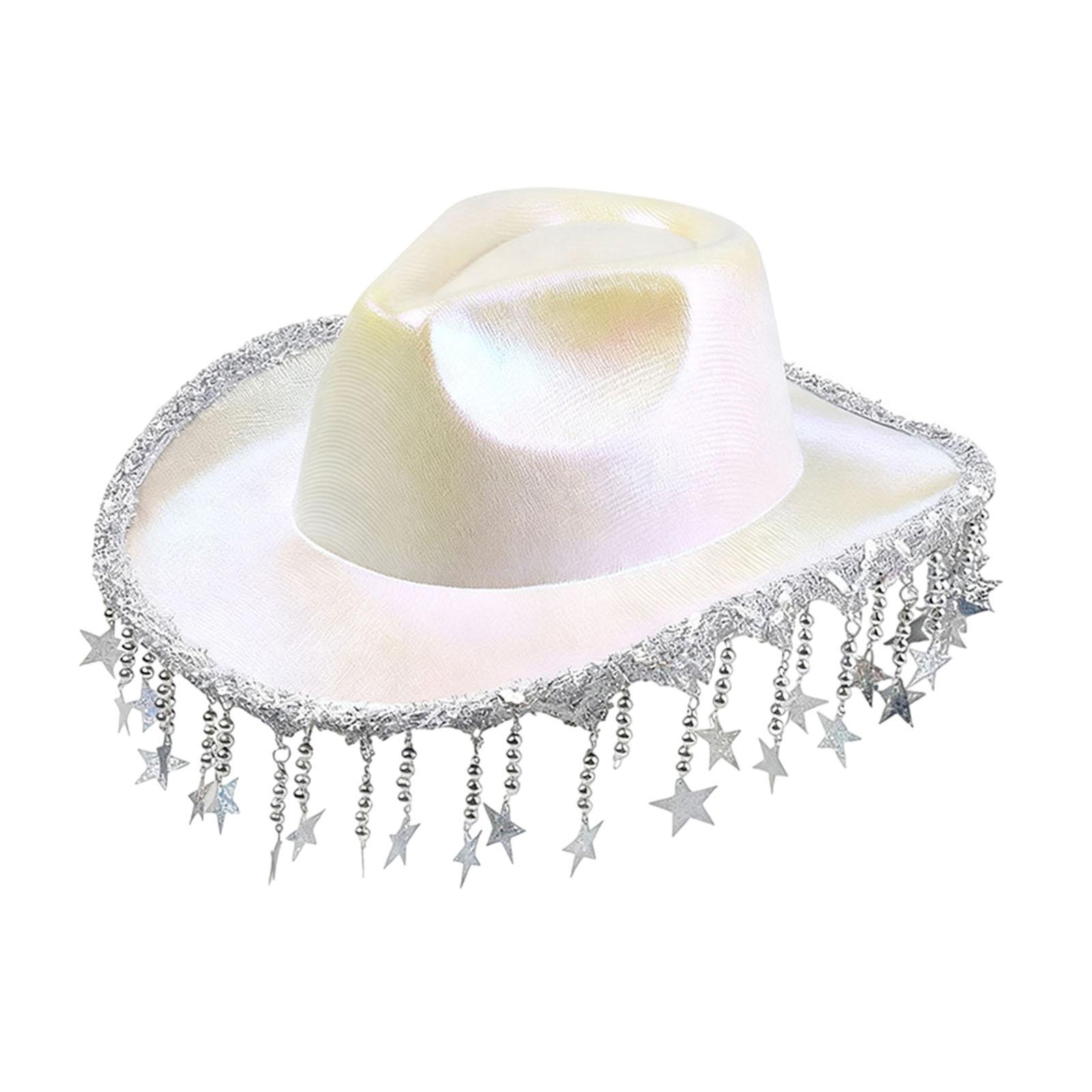

Western Cowboy Hat, Wearable Party Hat for Wedding, Celebration, Carnival, белый