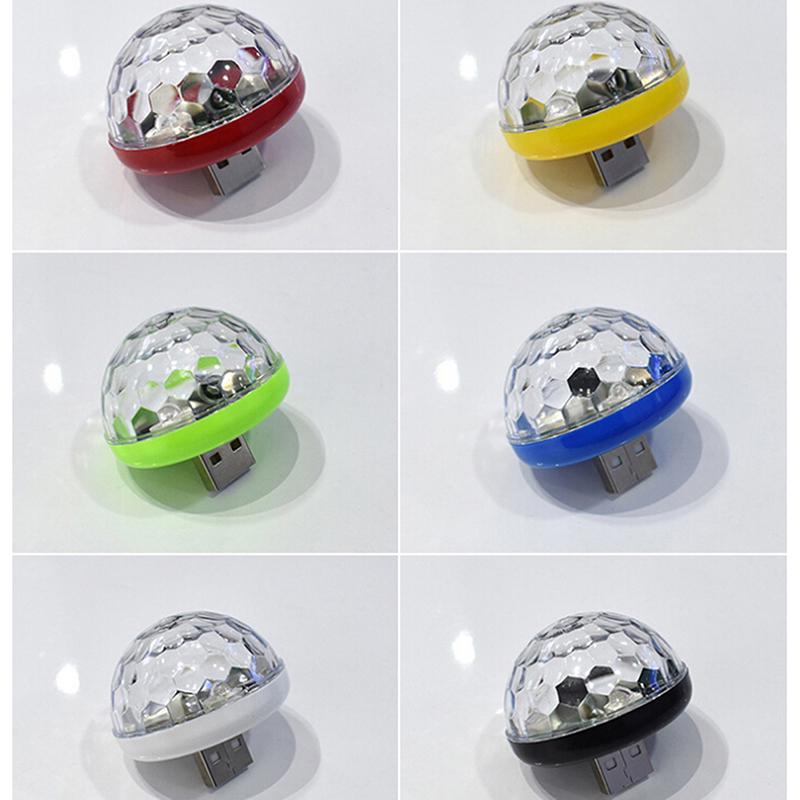 1X Car Usb Rgb Mini Interior Atmosphere Neon Light Colorful Music Led Decor Lamp