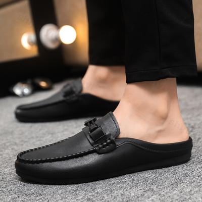 Herren Halbschuhe 2025 Sommer Atmungsaktive Herren Freizeitschuhe Bequeme Walking Slipper Mokassins PU-Leder Herren Mode Slipper