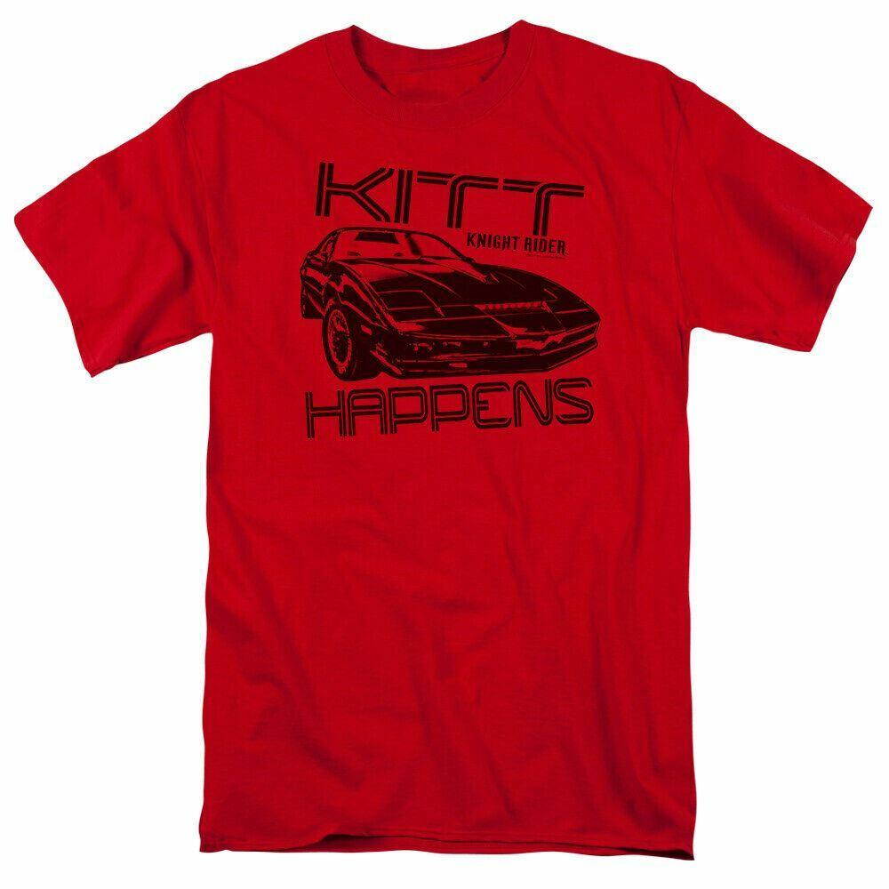 

26 Knight Rider Kitt Happens T Shirt Mens Michael Car Licensed Classic TV Red Unisex T-Shirt XL