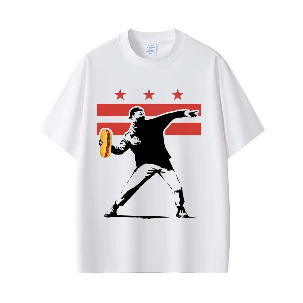 

Sandwich Guy Free DC Funny Meme Tshirt 2026 Spring summer Unisex Short Sleeve Top Male Casual Vintage Cotton Streetwear S