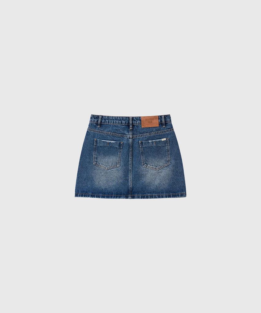 General Idea Washed Denim Mini Skirt [Dark Blue] / Gf1Lsk502